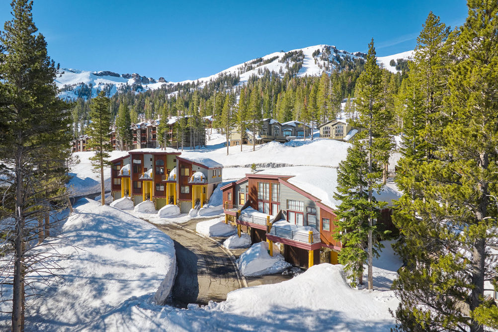 Snowy Spring Exterior of Sentinels at Kirkwood