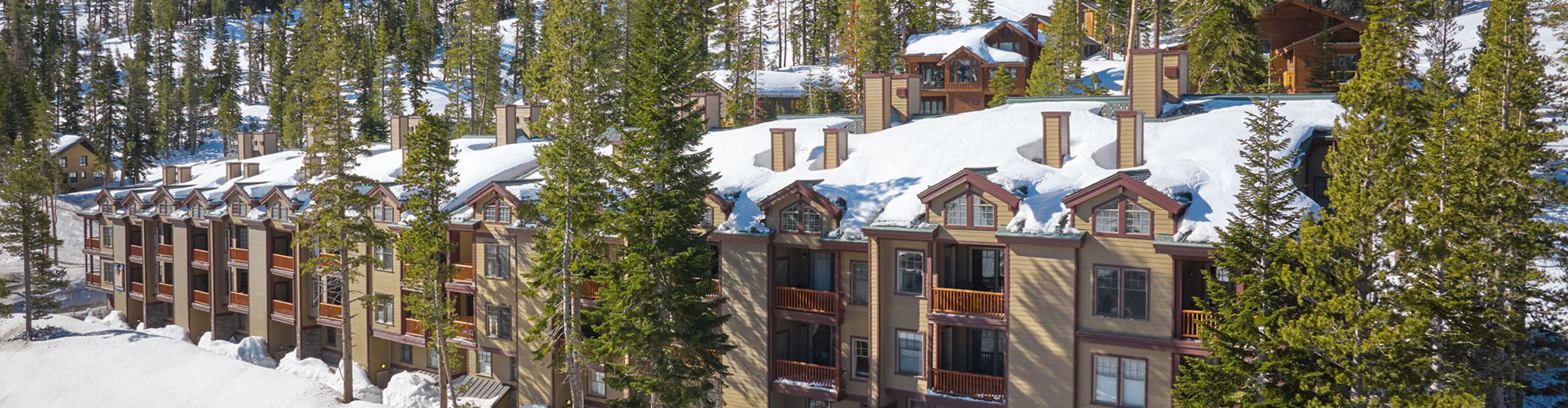 Snowy Spring Exterior of Timber Ridge at Kirkwood