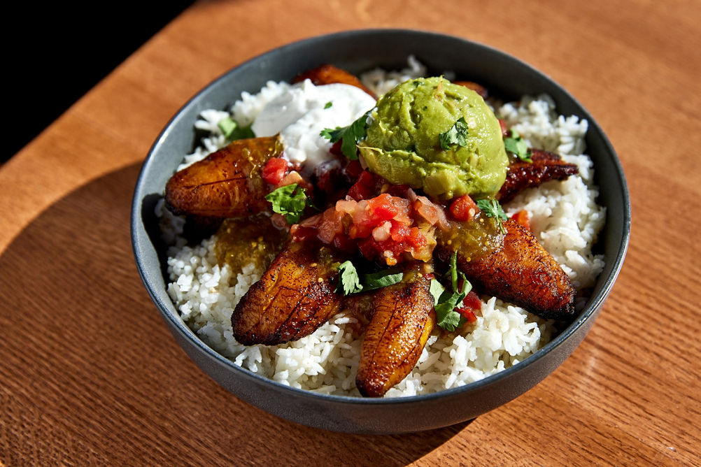 Plantain Rice Bowl at Breckenridge Pioneer Crossing