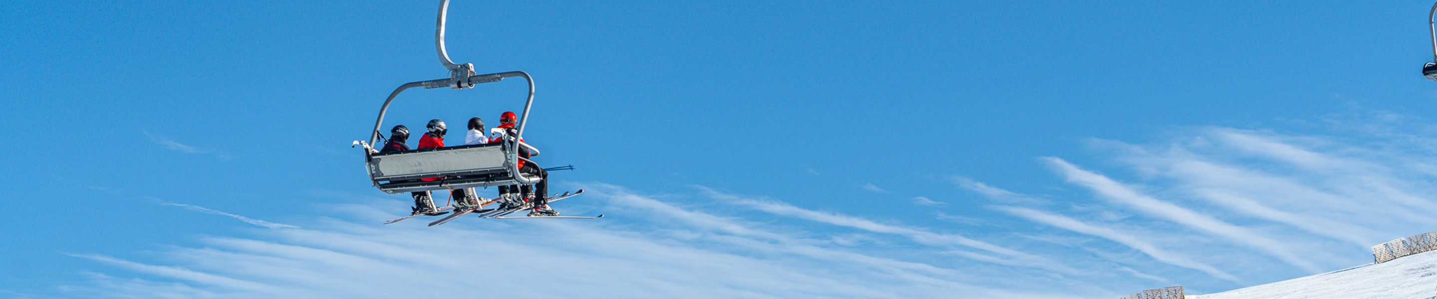 Bergman Bowl Express Chairlift on a Bluebird Day
