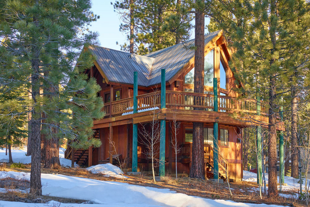 Snowy Spring Exterior of Private Home at Northstar