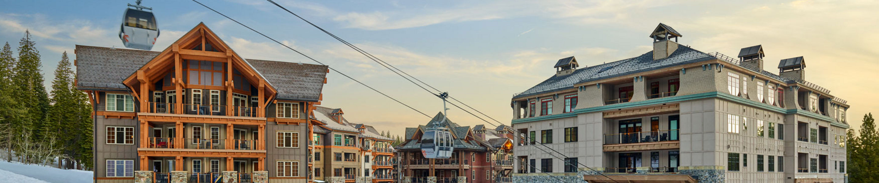 Snowy Spring Exterior of Village Condos at Northstar