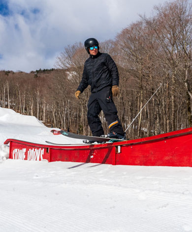 Skier at Stowe Terrain Park