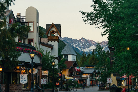 Summer Scenic Shot of Vail Village and Resort Base