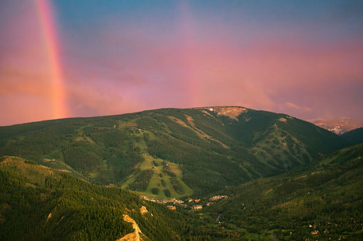 Summer Aerial View of Beaver Creek Landscape