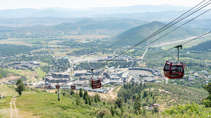 Summer Scenic Shot of Gondolas at Park City