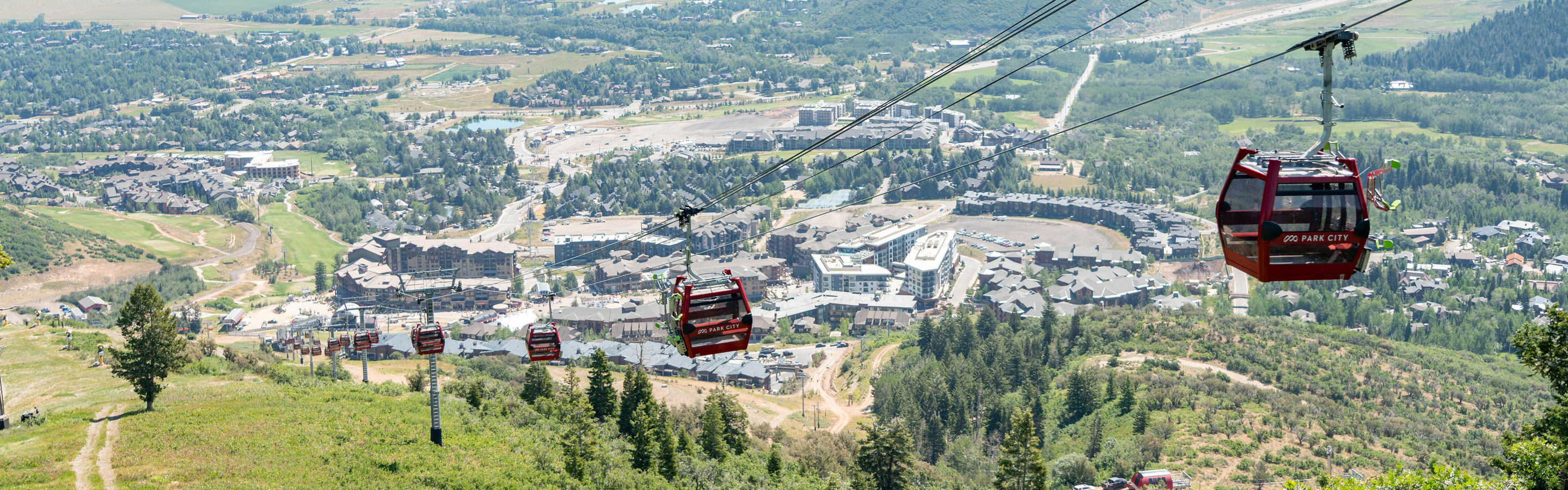 Summer Scenic Shot of Gondolas at Park City