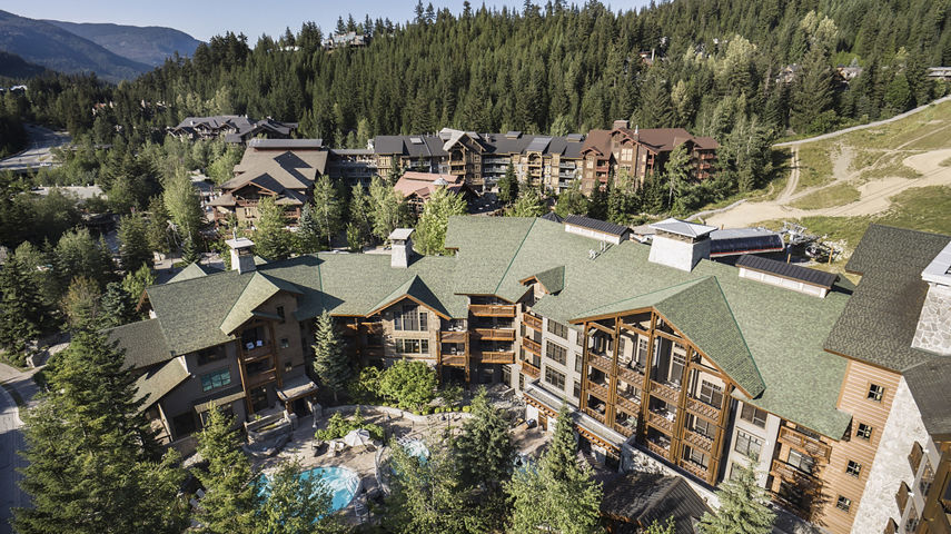 Summer Aerial Image of Whistler Blackcomb First Tracks Lodge
