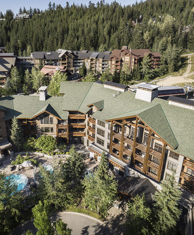 Summer Aerial Image of Whistler Blackcomb First Tracks Lodge