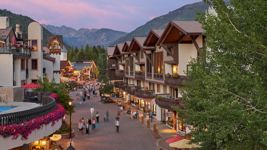 Guests Walking Around Vail Resort