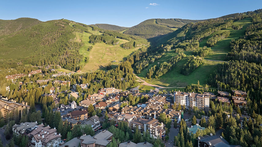 Summer Aerial View of Vail