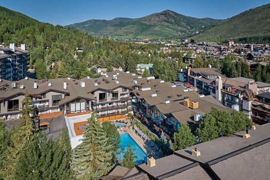 Summer Aerial View of The Lodge at Vail