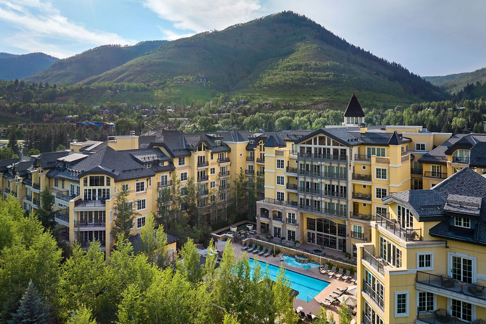Summer Aerial View of The Ritz Carlton at Vail