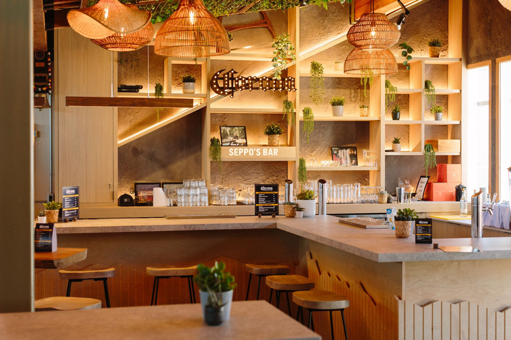 Interior of Seppo's Bar at Whistler Blackcomb Roundhouse Lodge