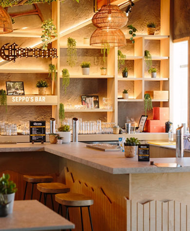 Interior of Seppo's Bar at Whistler Blackcomb Roundhouse Lodge