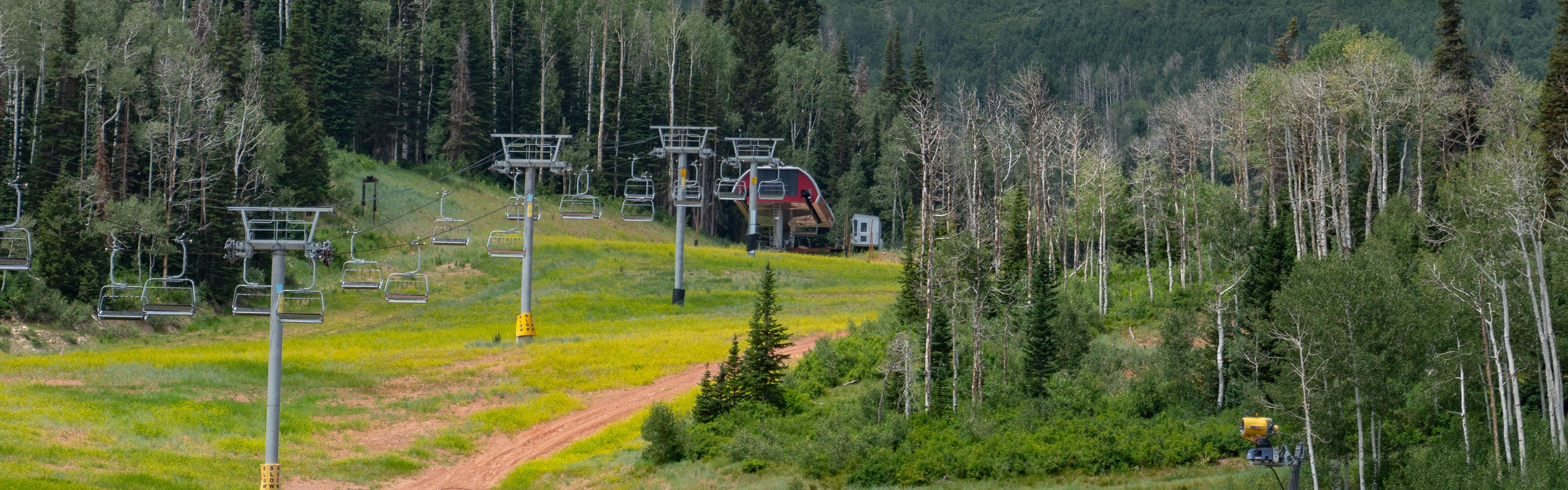 Summer Scenic Shot of Chairlfit Station at Park City