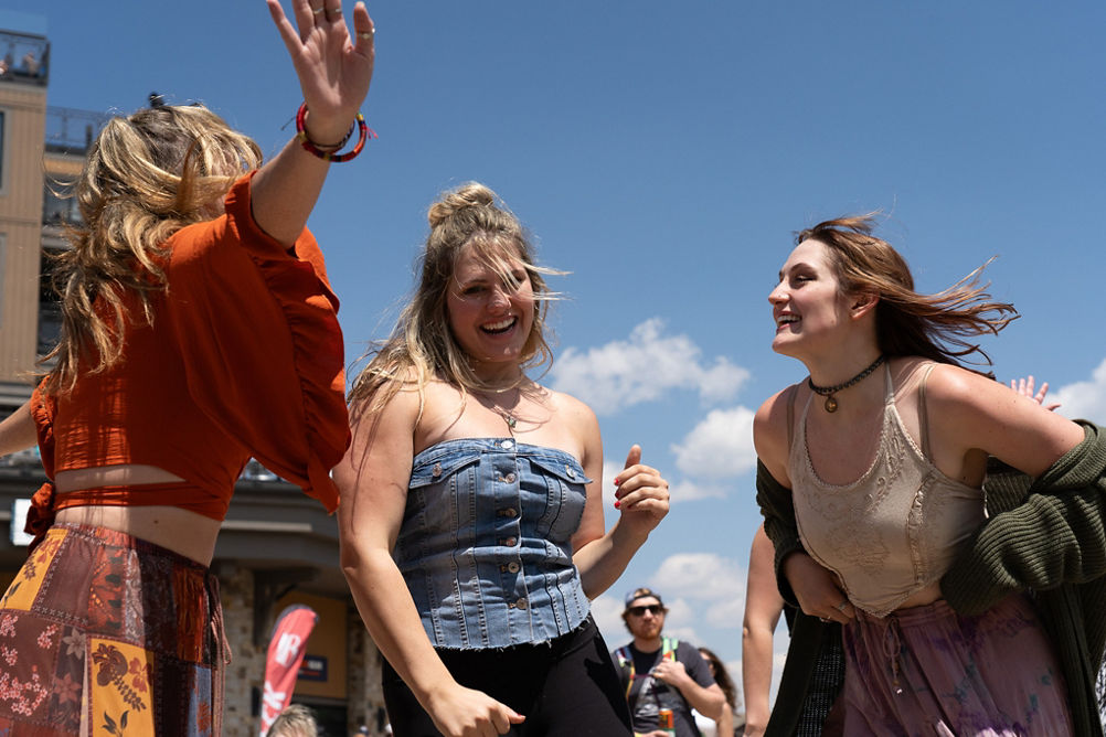 Guests Dancing to American Authors Performance at Breckenridge Five Peaks Music Series 2024 Event