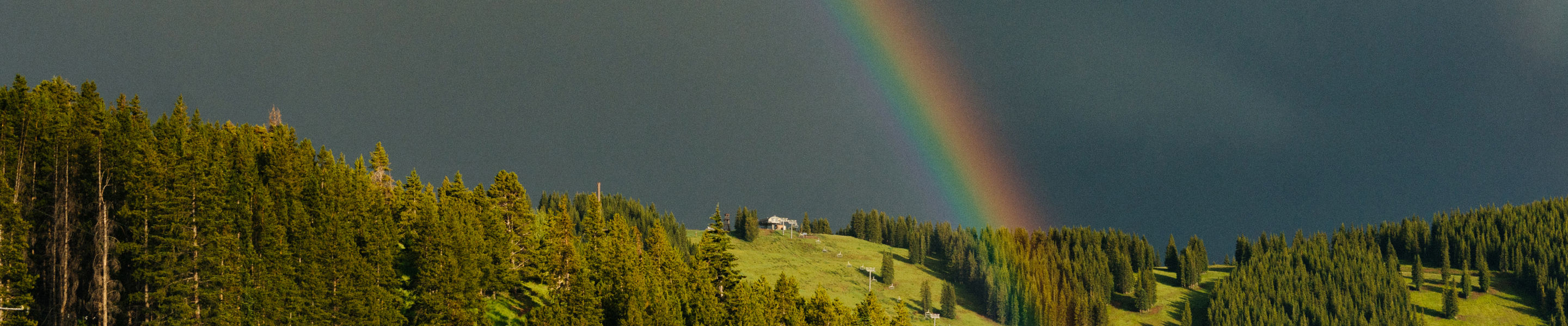 Summer Scenic View of a Rainbow at Vail