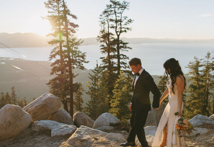 Summer Wedding Couples Portrait at Heavenly Lakeview Lodge