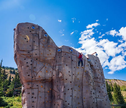 Gold Summit Rock Climbing Wall at Alpine Camp Breckenridge