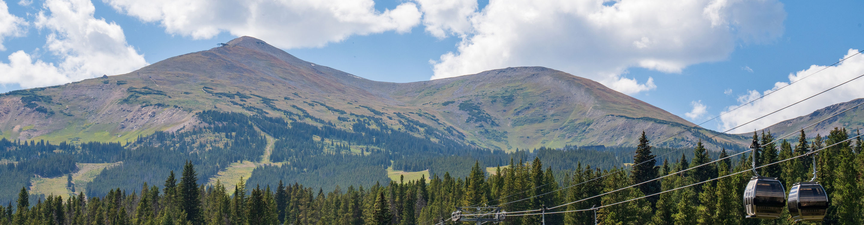 Scenic View of Chairlifts on a Sunny Day at Breckenridge