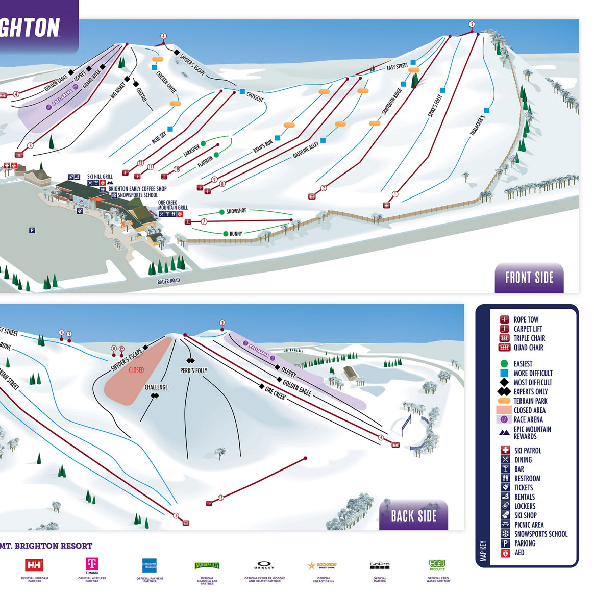 Mt. Brighton Winter 2024-2025 Trail Map