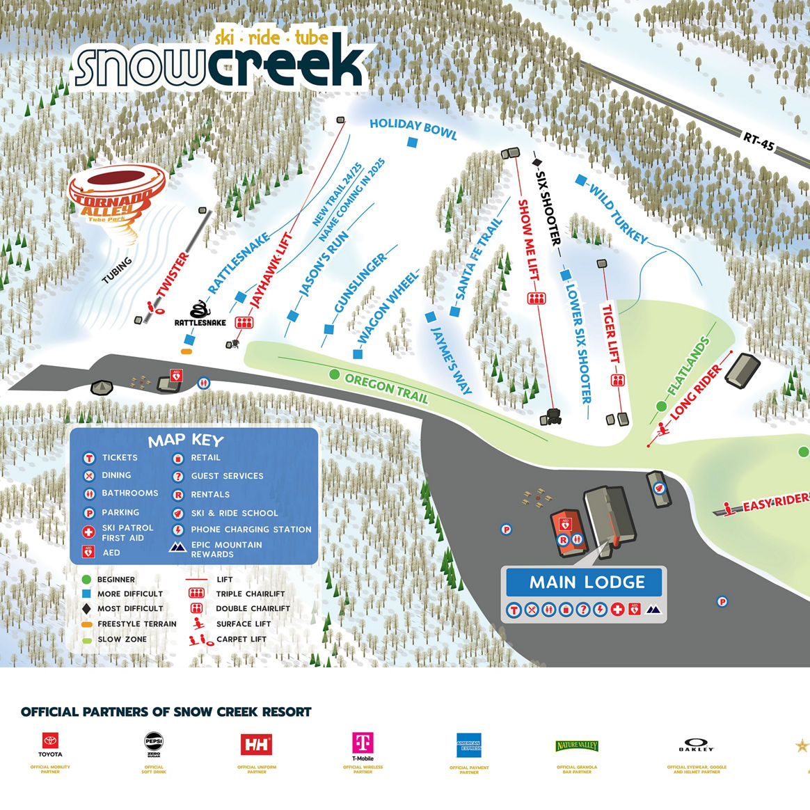 Snow Creek Winter 2024-2025 Trail Map