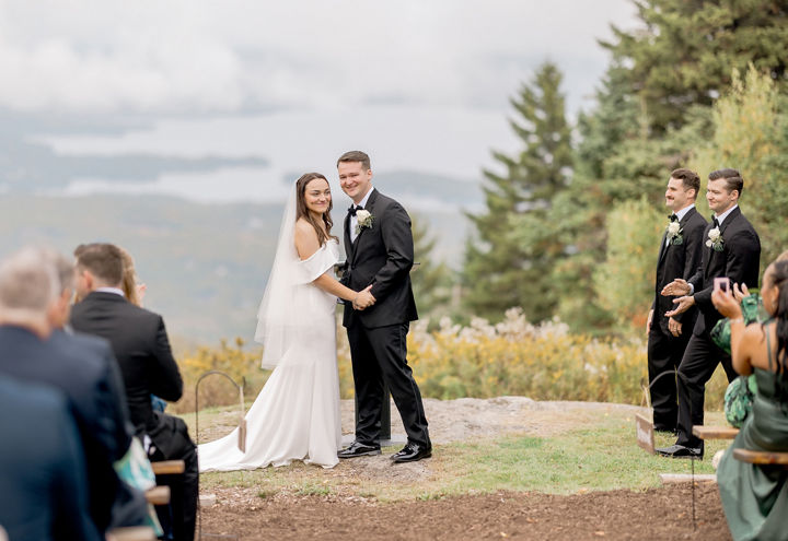 Fall Wedding Ceremony at Mount Sunapee