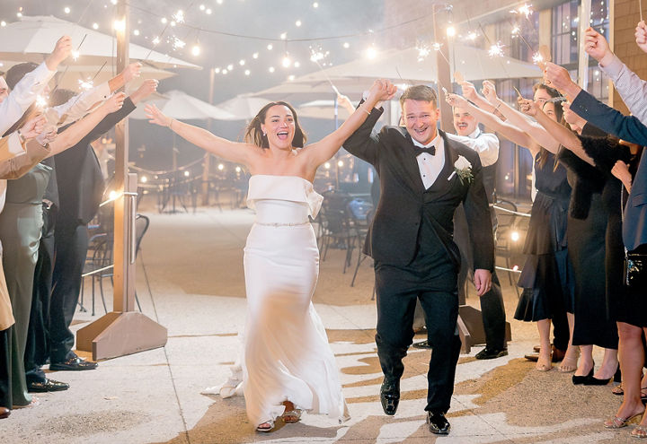 Fall Wedding Exit at Mount Sunapee
