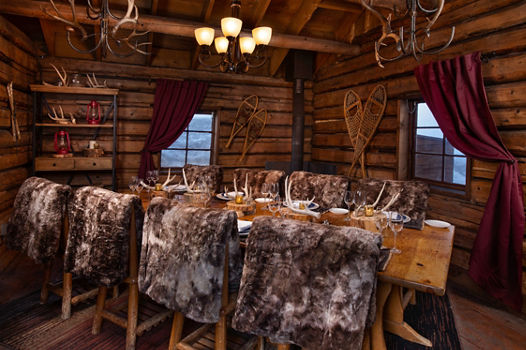Interior DIning Set Up at Beaver Creek Anderson's Cabin