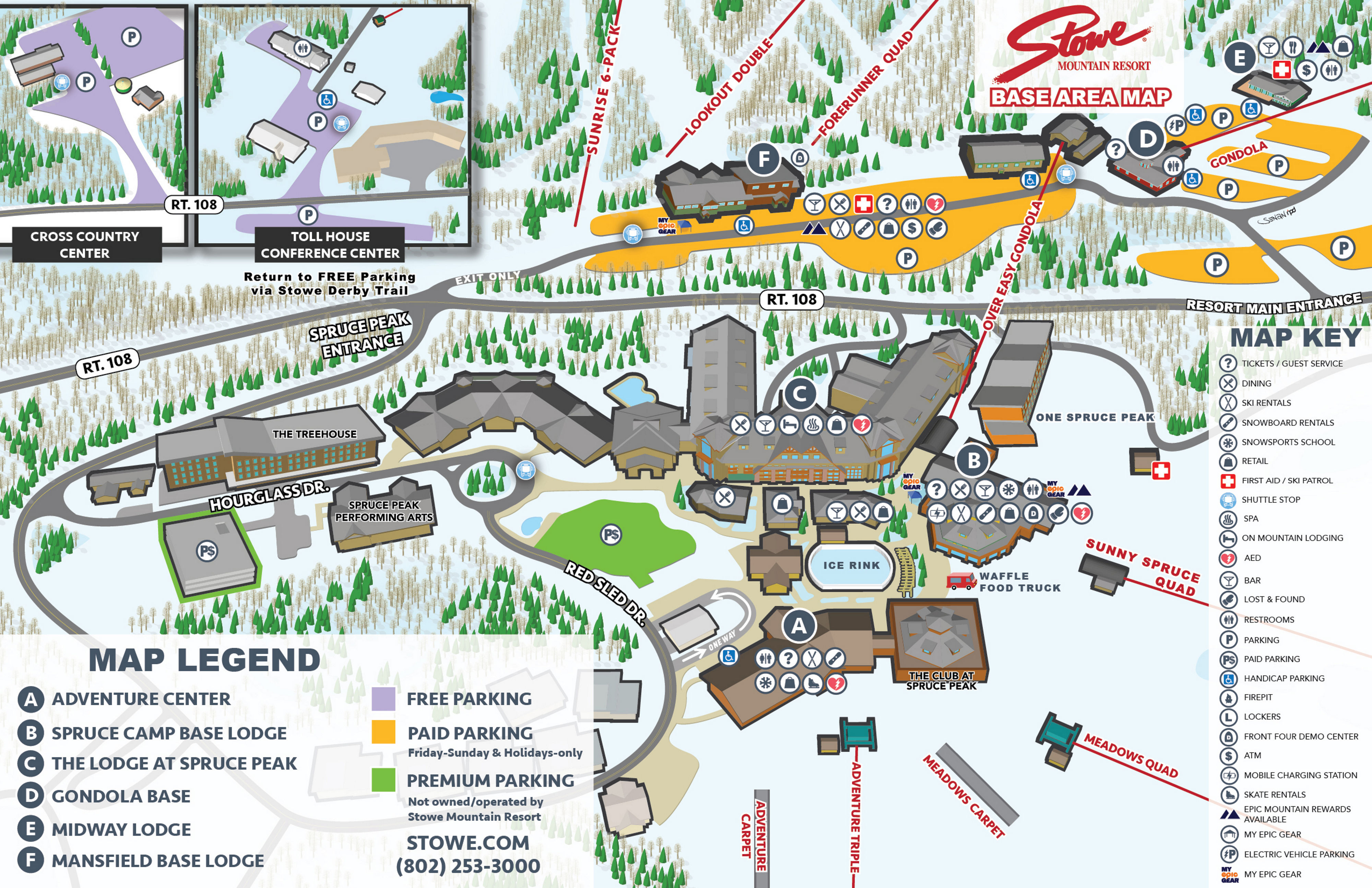 Stowe Winter 2024-2025 Base Map