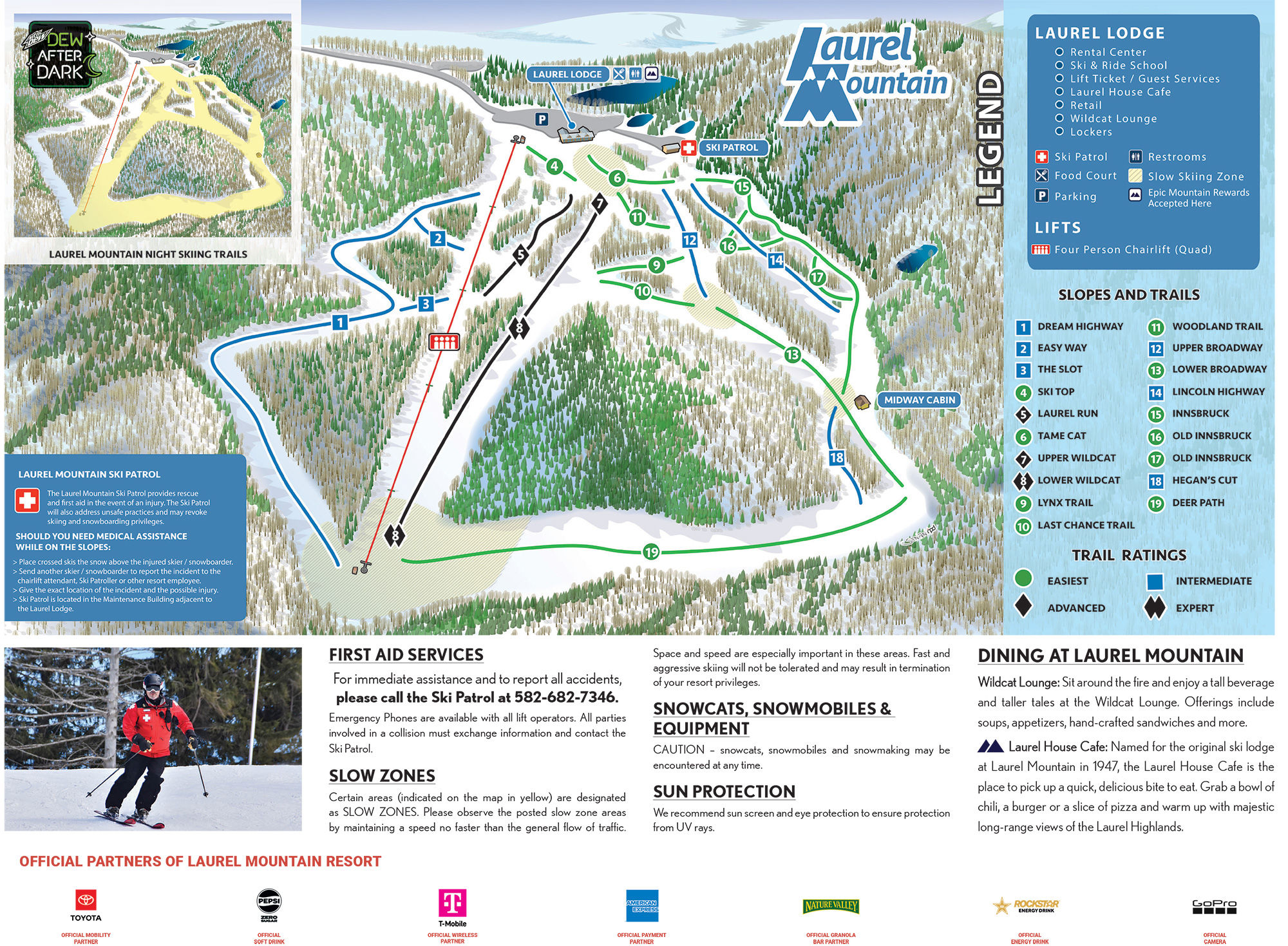 Laurel Mountain Winter 2024-2025 Trail Map