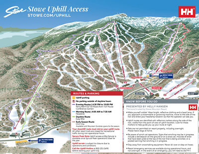 Stowe Uphill Access Winter 2024-2025 Map