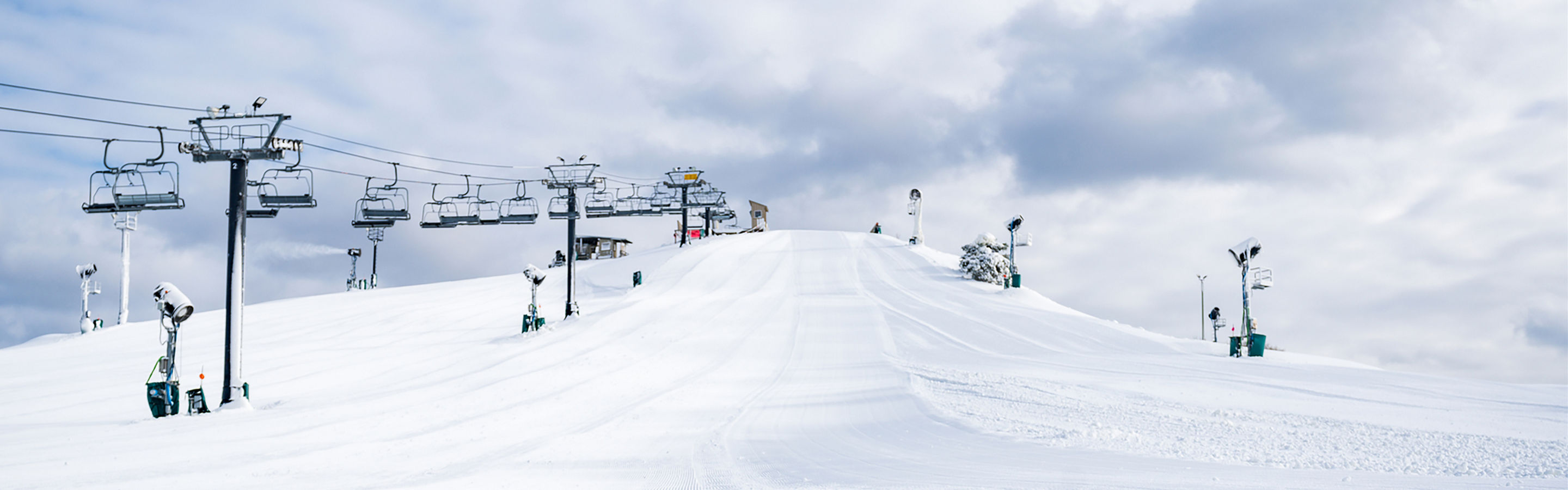 Close Up Shot of Groomed Snow at Mt. Brighton