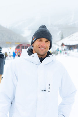 Man Wearing My Epic Beanie at Park City Base Area