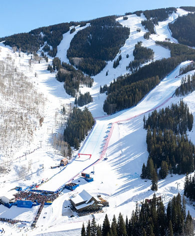 Drone Shot of Beaver Creek Birds of Prey Women's Weekend 2024 Event