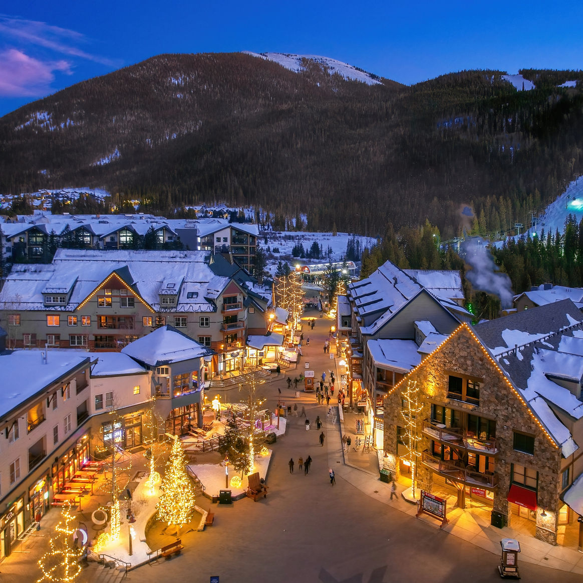 Holiday Lighting in Keystone Village