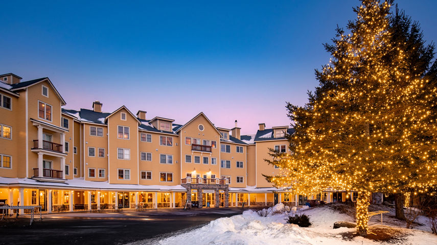 Exterior Holiday Lights at Okemo Jackson Gore