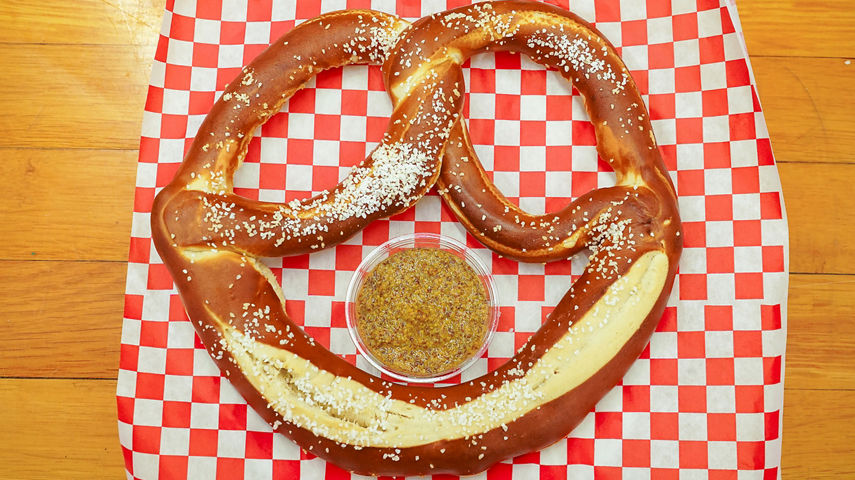 Pretzel and Mustard at Wildcat Pub