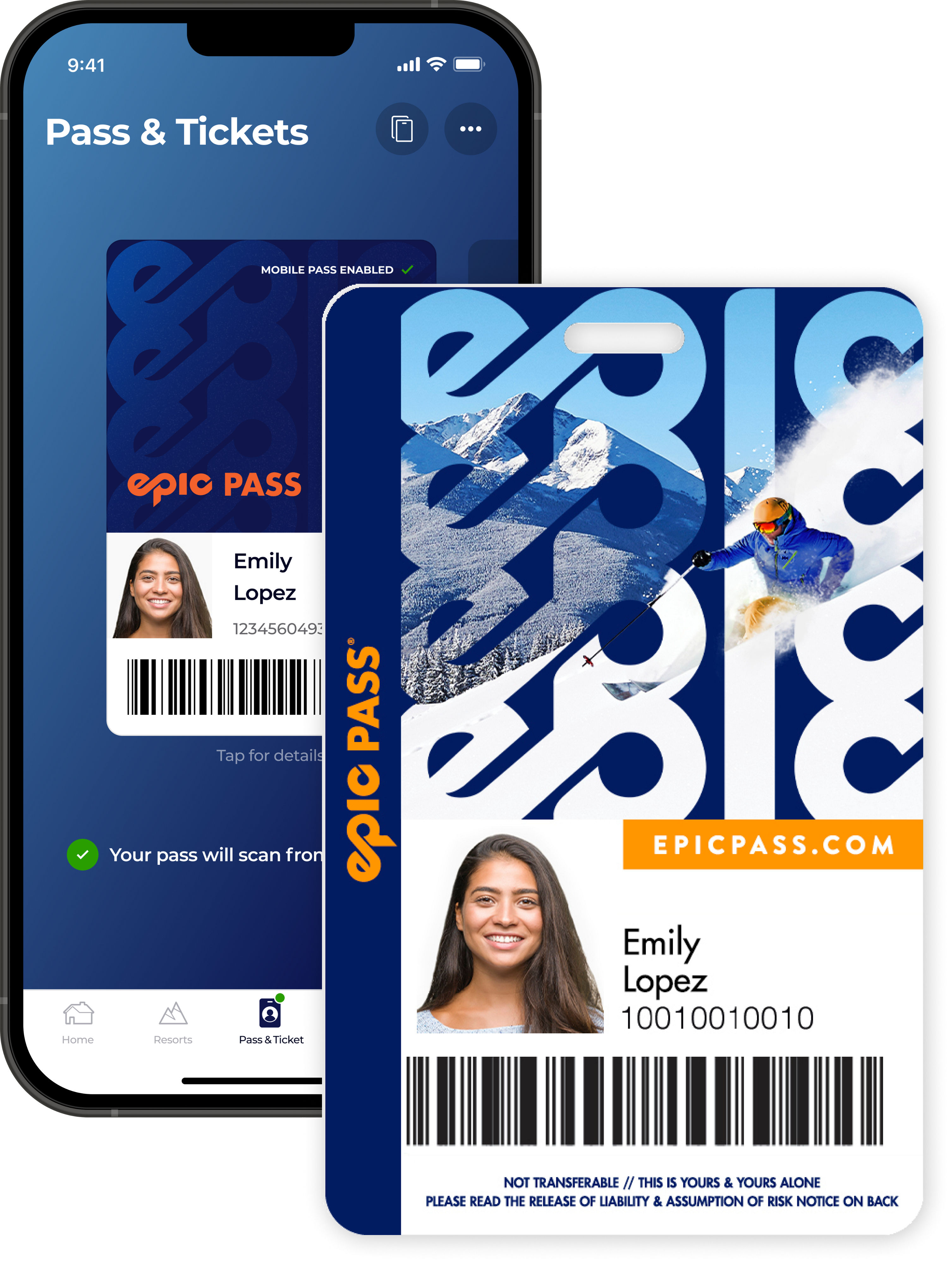 2025 Epic Pass Mobile Pass and Hard Card Media