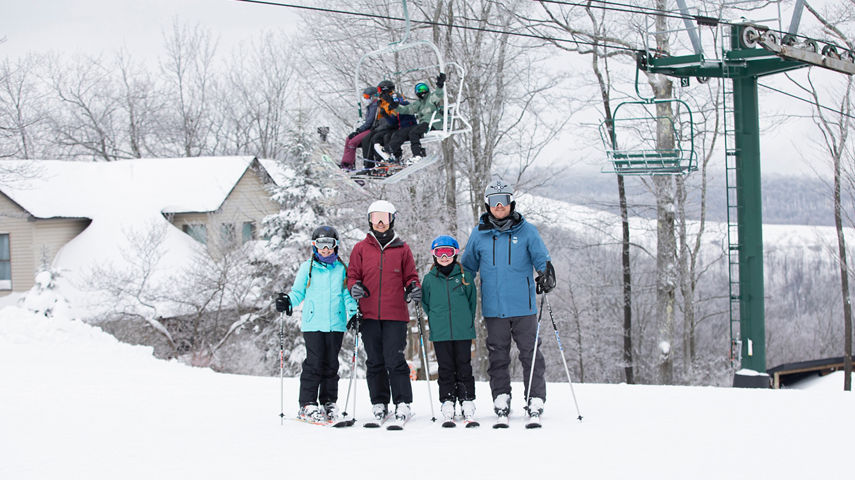 Family Posing for Camera at Hidden Valley-PA