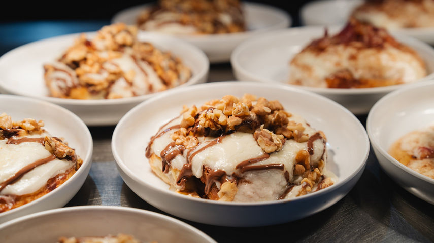 Banana Nutella Cinnamon Buns at Whistler Blackcomb Chic Pea