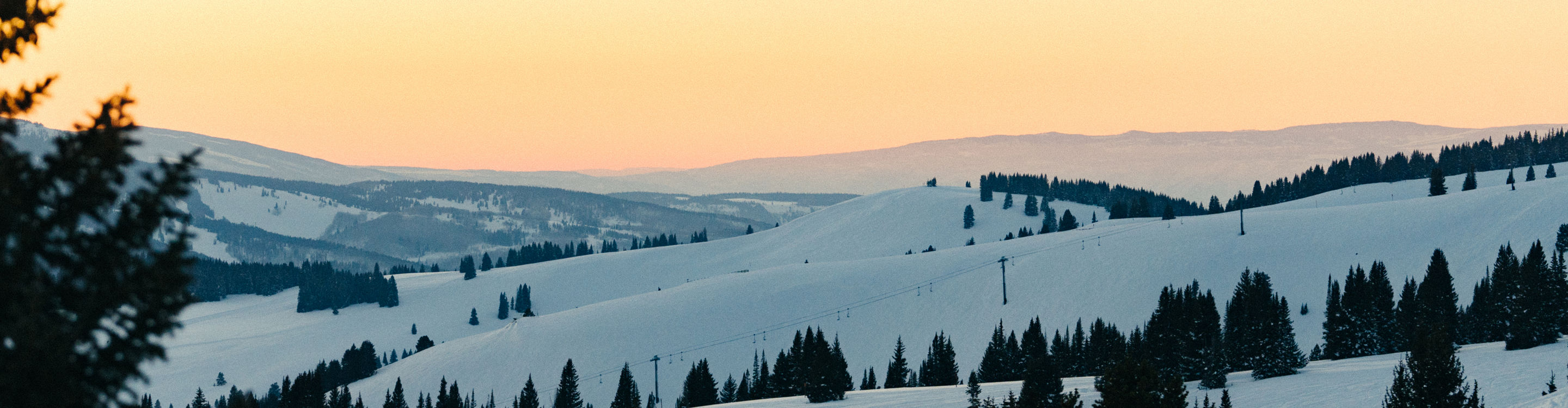 Scenic View of Vail Landscape at Dusk