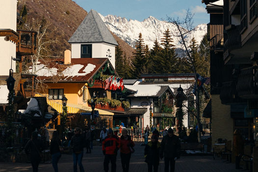 Winter Scenic View of Vail Village