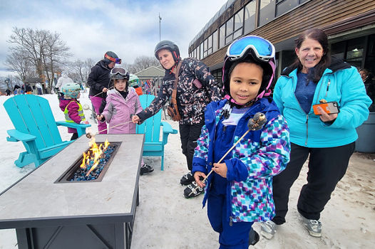 Guests Roasting Marshmallows at Jack Frost Big Boulder S'more Fun 2024 Event