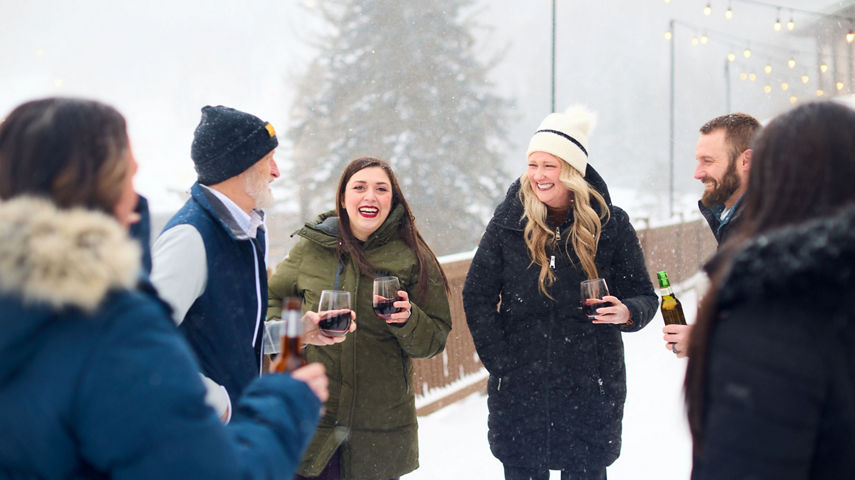 Coworkers Enjoying Apres at Seven Springs