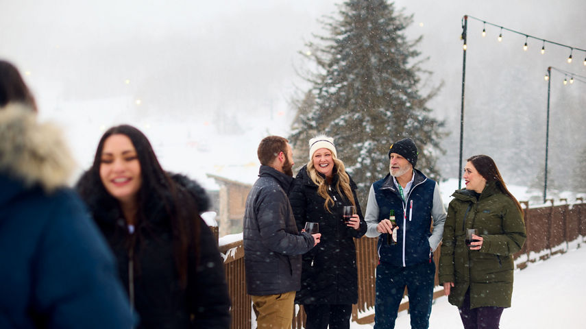 Coworkers Enjoying Apres at Seven Springs
