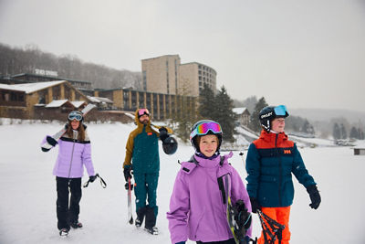 Family Heading to Ski at Seven Springs