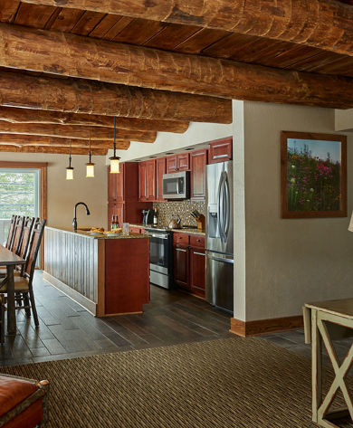 Kitchen and Dining Interior of Birch Chalets at Seven Springs