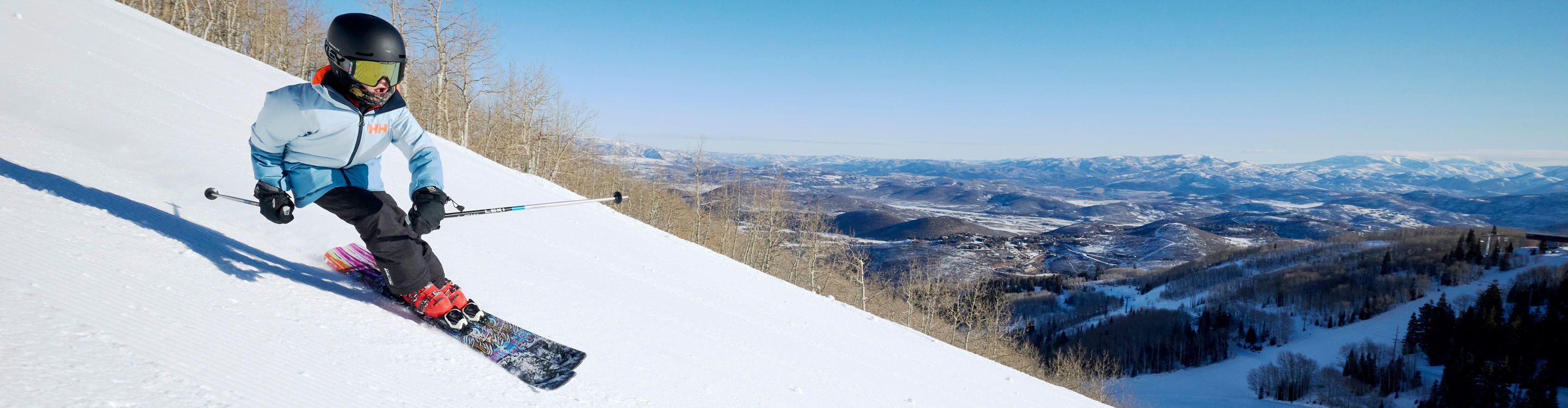 Skier On Groomed Run at Park City
